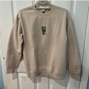 Beige Bernie Sanders Embroidered Sweatshirt